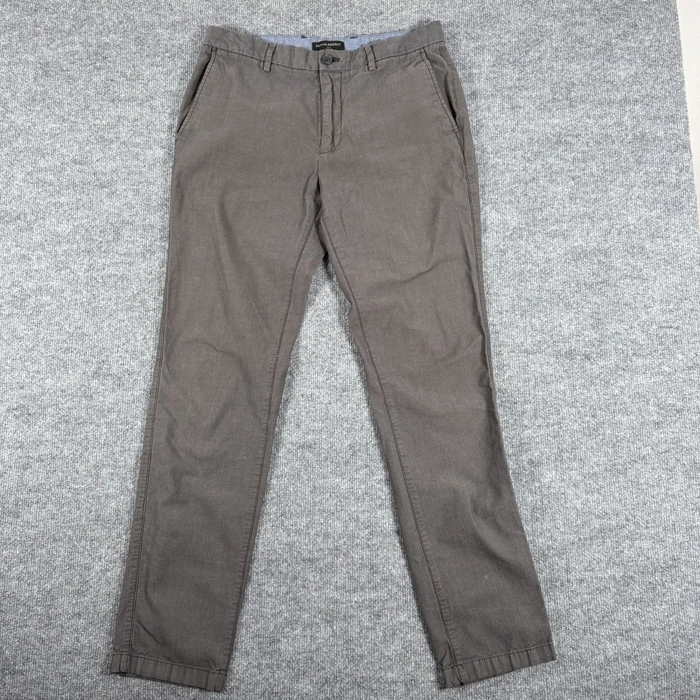 Banana Republic Pants Mens 32x34 Gray Aiden Fit Corded Cotton‎ Casual Chino